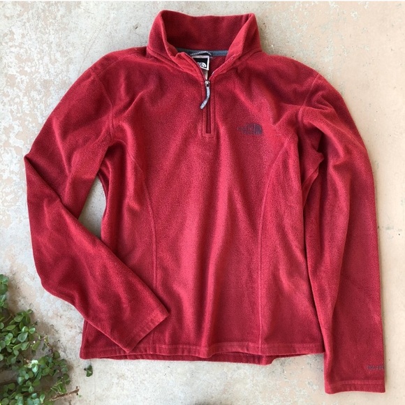 north face red sweater